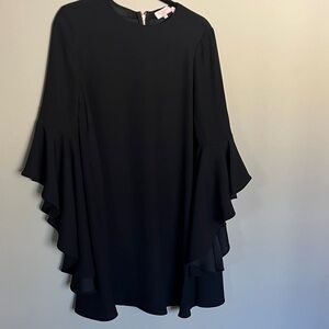Ted Baker Black Long Sleeve Dress with Ruffles